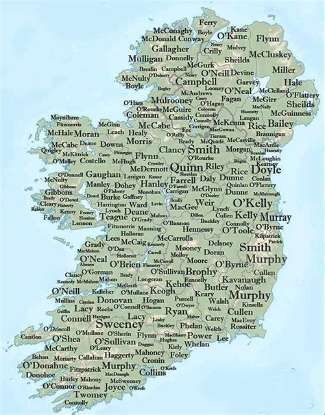 The Origin Of Irish Surnames Rireland