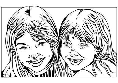 Printable Coloring Pages Of Twins