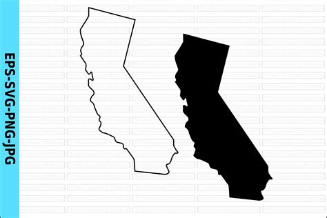 California Outline Silhouette Grafik Von Tgt Designs · Creative Fabrica