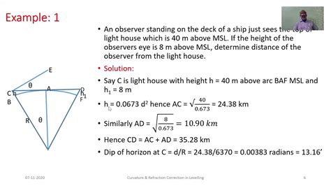 M3 B L4 Curvature And Refraction Correction In Levelling Youtube