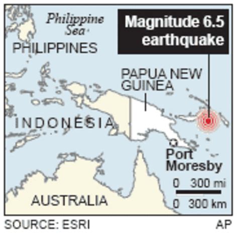 Powerful Quake Shakes Papua New Guinea