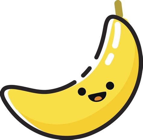 Happy Cute Kawaii Fruit Cartoon Emoji Banana Vinyl Decal Sticker