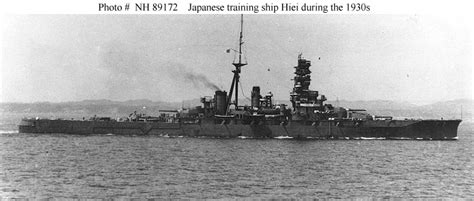 Japanese Navy Ships Hiei Battlecruiser Training Ship And Battleship