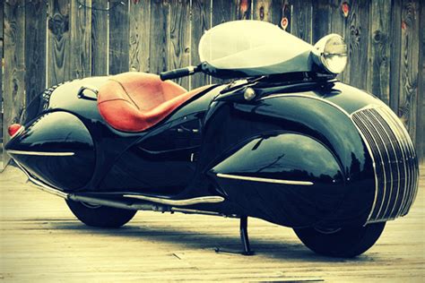 オシャレすぎる！アールデコ調に改造した曲線が美しいバイク Art Deco 1930 Kj Henderson Style4 Design