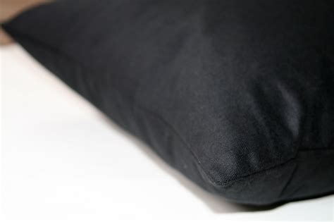 Solid Throw Pillows Solid Black Pillow Cover Zippered Etsy