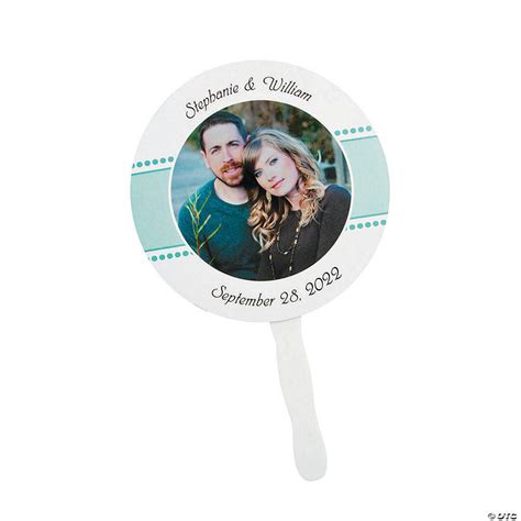 Personalized Custom Photo Round Wedding Favor Fans Oriental Trading
