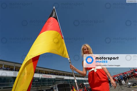Grid Girl With A German Flag Formula One World Championship Rd9