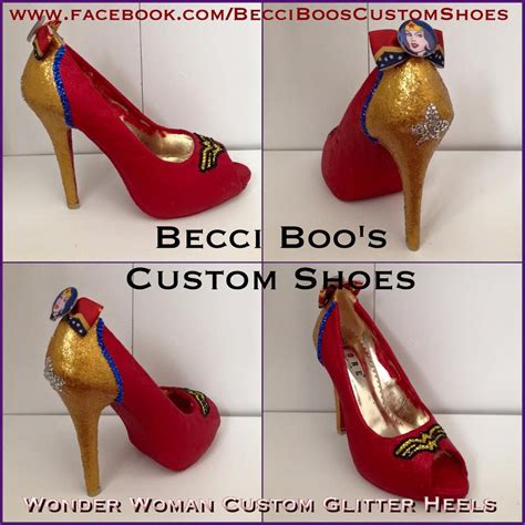 Wonder Woman Inspired Glitter Heels Shoes Louboutin Pumps Christian