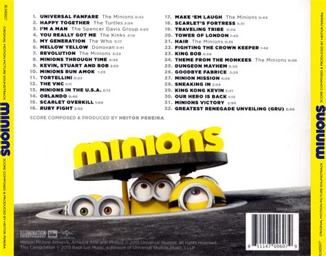 Even a couple of his previous and loved songs (despicable me and fun, fun, fun), although recomposed, have made their way back into film. Minions (film)/Soundtrack | Despicable Me Wiki | FANDOM ...