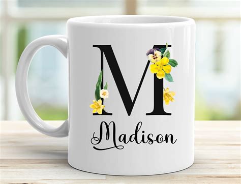 Personalized Mug Name Mug Initial Coffee Mug Custom Mug Etsy