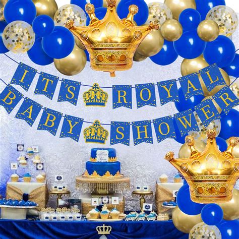 Buy Royal Prince Baby Shower Decorations Balloon Garland Arch Kit Blue