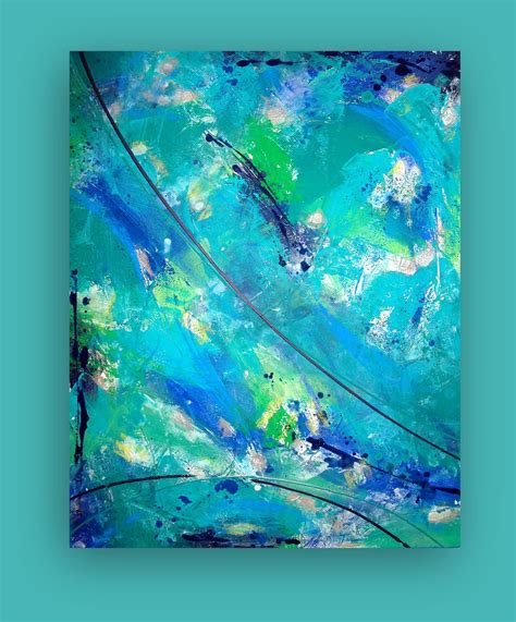 Original Acrylic Abstract Fine Art Painting On Gallery Canvas
