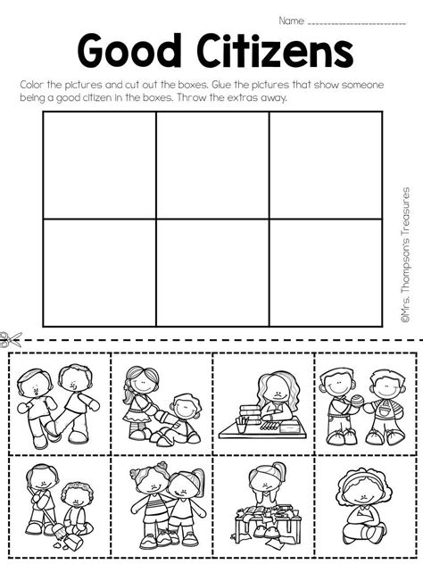 Social Science Worksheet For Kindergarten