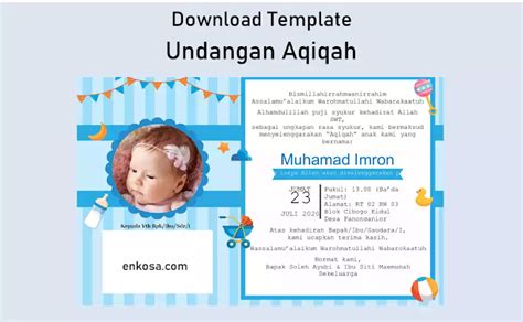 Download Template Undangan Aqiqah Format Doc