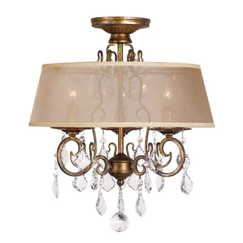 Select the perfect ceiling light for your space from our collection below and purchase it online. World Imports 15 in. 3-Light Antique Gold Flushmount ...