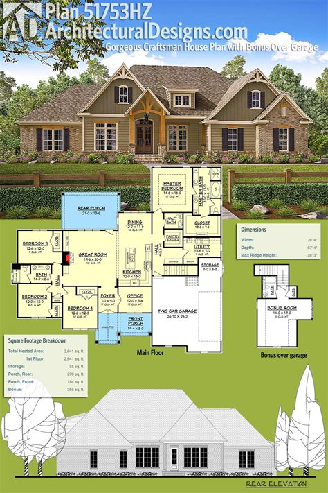 Architectural Designs House Plan 51753hz Gives You Over 2600 Sqft Of