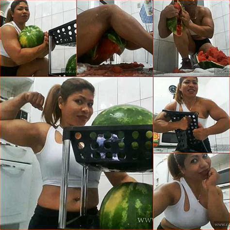 Rogatona Smashes Watermelons Imgur Strong Women Woman Crush Watermelon