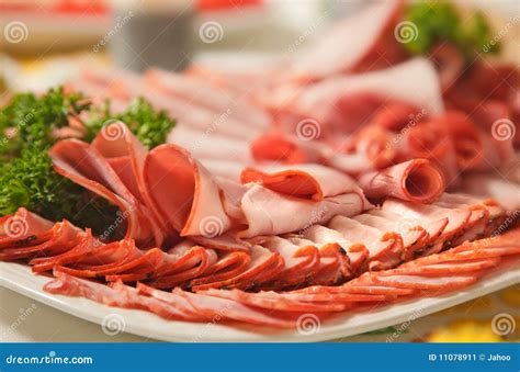 Platter Of Fresh Cold Cuts Stock Image Image Of Food 11078911