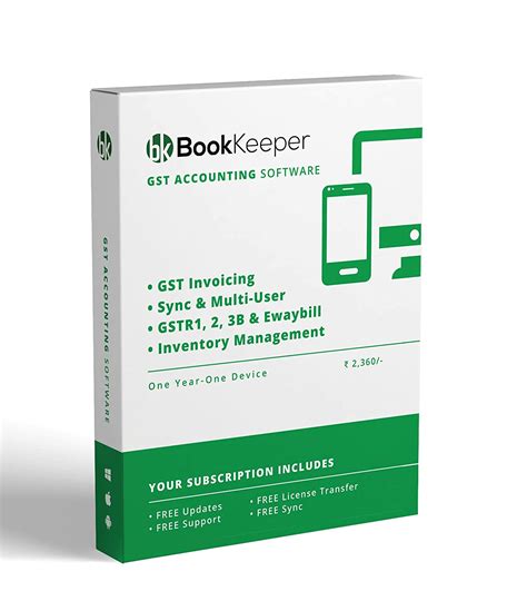 Book Keeper App Gst Accounting Software One Device Yearly Amazon