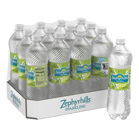Zephyrhills Sparkling Water Zesty Lime 338 Oz Bottles Pack Of 12