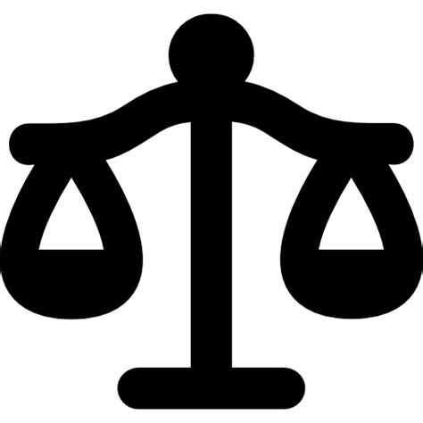 Icono De Símbolo De Balanza Equilibrada De Justicia De Libra
