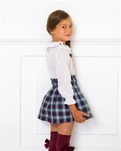 Outfit Conjunto Falda Jersey Granate Vestidos cortos para niñas