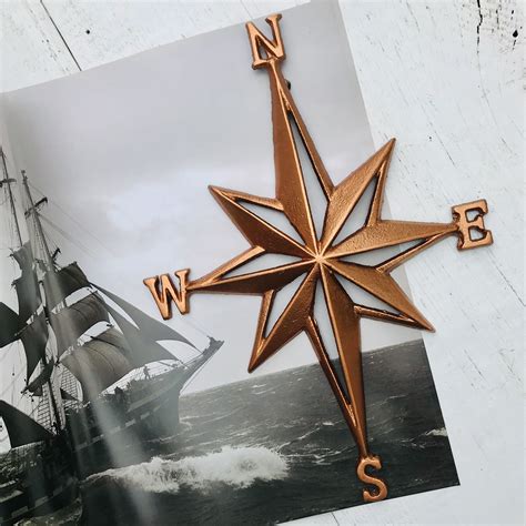 Lsu nautical compass metal wall decor merica metal worx. Nautical star compass. What a nice nautical star! This metal compass features a dimensional star ...