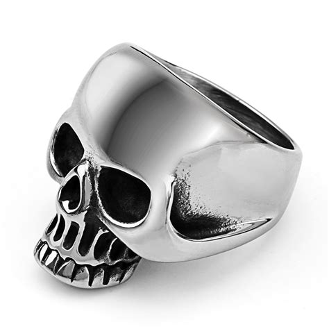 Mimeng Titanium Skull Ring Stainless Steel Rings Western Style Rings