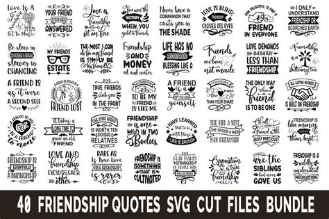 Friendship Quotes Svg Cut Files Bundle Illustration Par Cristalsvgstore · Creative Fabrica