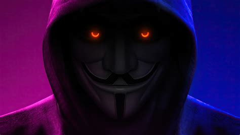 2048x1152 Resolution Anonymous With Orange Eyes 2048x1152 Resolution