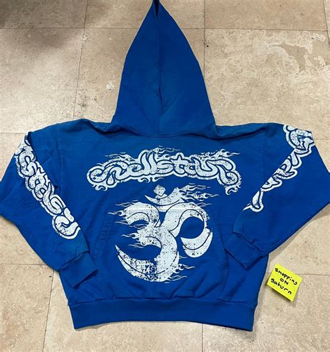 Vintage Hellstar Blue Yoga Hoodie Grailed