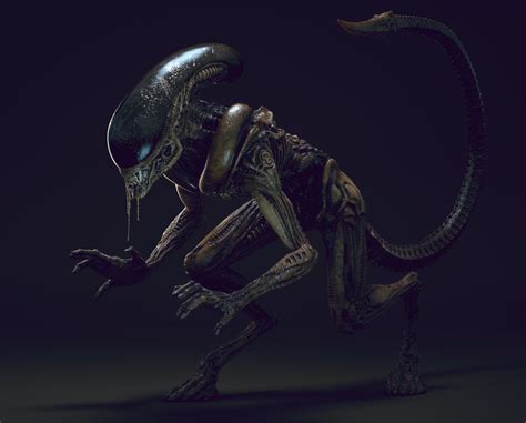 Alien Runner By Alex Vasin Creatures 3d Cgsociety Arte Alien