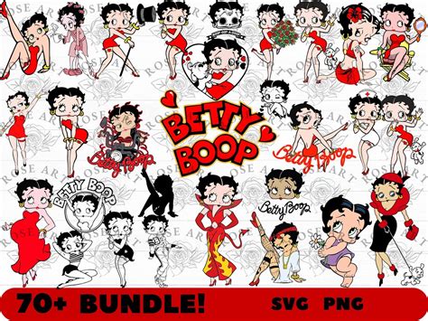 Betty Boop Svg Bundlebetty Boopsvg Easy Cuttshirt Print Etsy