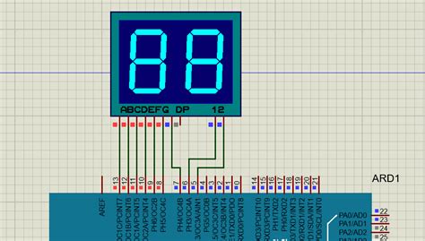 Proteus How To Control A Dual Segment Display In Arduino Protues Stack Overflow