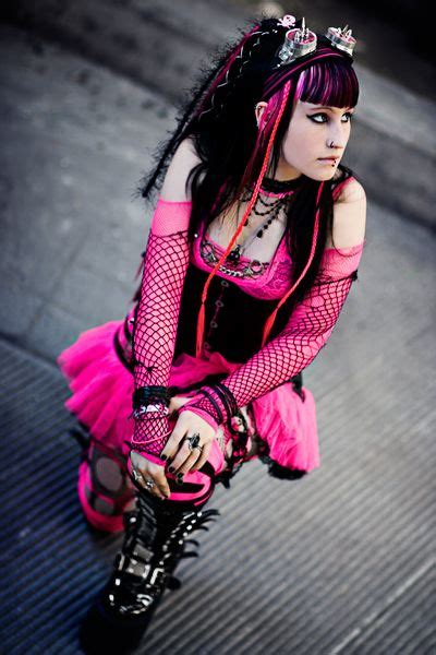 pink turns by zwielicht art on deviantart cybergoth fashion goth fashion hot goth girls