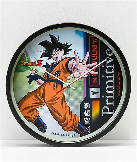 Sign up for news, alerts and coupon codes free shipping on orders over 75.00 🇺🇸 Primitive x Dragon Ball Z Goku Wall Clock | Zumiez
