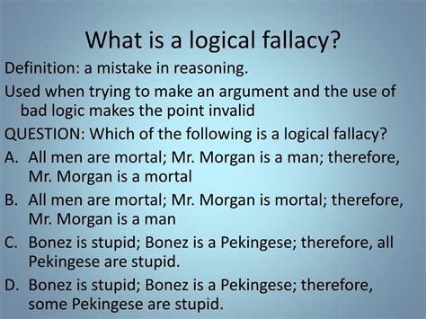 Ppt Logical Fallacies Powerpoint Presentation Free Download Id2267844