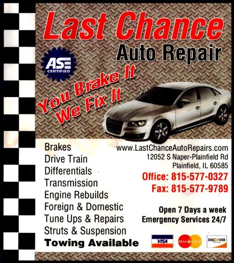 Classic car repair in phoenix can be in high demand, but finding a shop that will treat you and your vehicle right is the real difficulty when it comes to classic vehicle repair. Auto Repair Plainfield IL Near Me | Last Chance Auto Repair