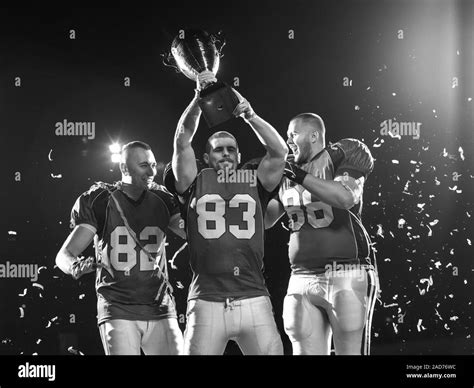 American Football Team Celebrating Victory Stock Photo Alamy