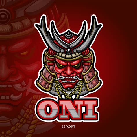 Oni Mask Esport Logo Mascot Design 5492458 Vector Art At Vecteezy