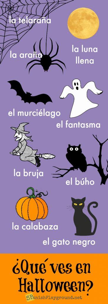 Spanish Halloween Infographic For Kids Spanish Playground