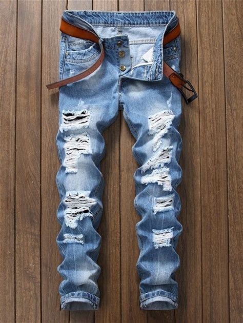 Rosegal Ripped Jeans Men Mens Fashion Jeans Mens Fashion Edgy