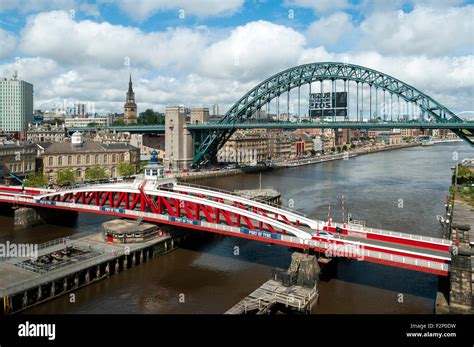 The Tyne Bridge And Swing Bridge From The High Level Bridge Newcastle