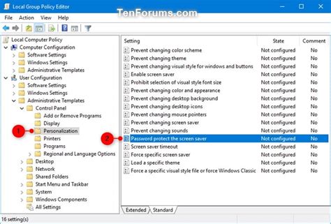 Enable Or Disable Screen Saver Password Protection In Windows Tutorials