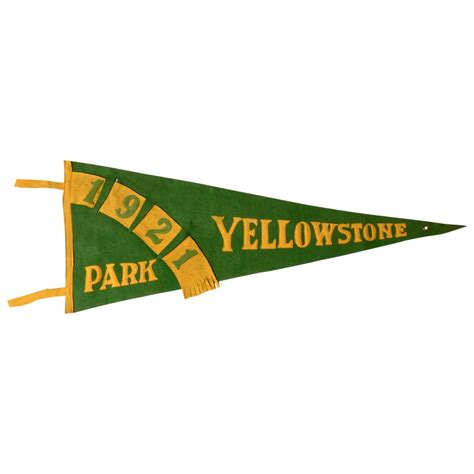 1921 Yellowstone National Park Flag Or Felt Pennant Rare At 1stdibs