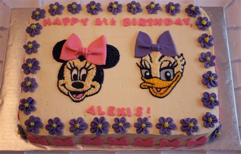 Minnie Mouse And Daisy Duck Birthday Cake With Cricut Cake Letters Anna