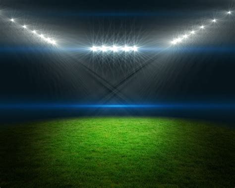 Premium Photo Football Pitch With Bright Lights