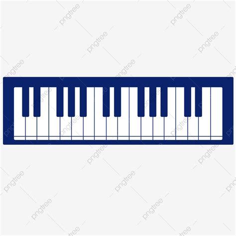 Blue Keyboard Piano Electronic Piano Illustrator Png Azul Teclado