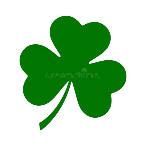 St Patrick Day Shamrock Green Icon Symbol Of Ireland Vector