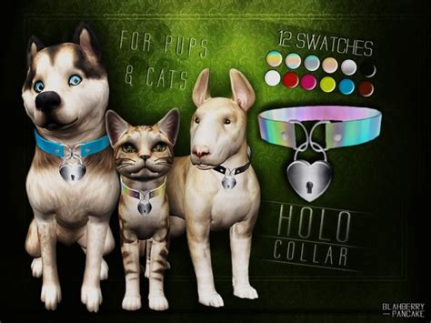 The Sims Resource Holo Collar For Cats And Dogs By Blahberry Pancake